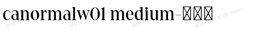 canormalw01 medium字体转换